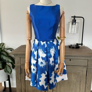 NWT Glamour by Terani Couture Floral Open Back Mini Dress - Blue G1065 | Size 0